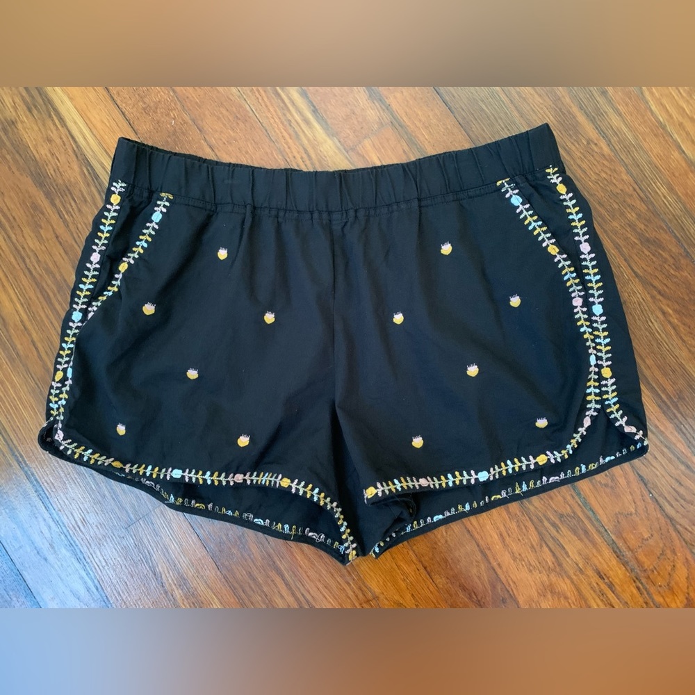 Madewell embroidered pull on shorts xl